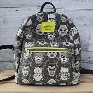 Loungefly Universal Monsters Faces Mini Backpack